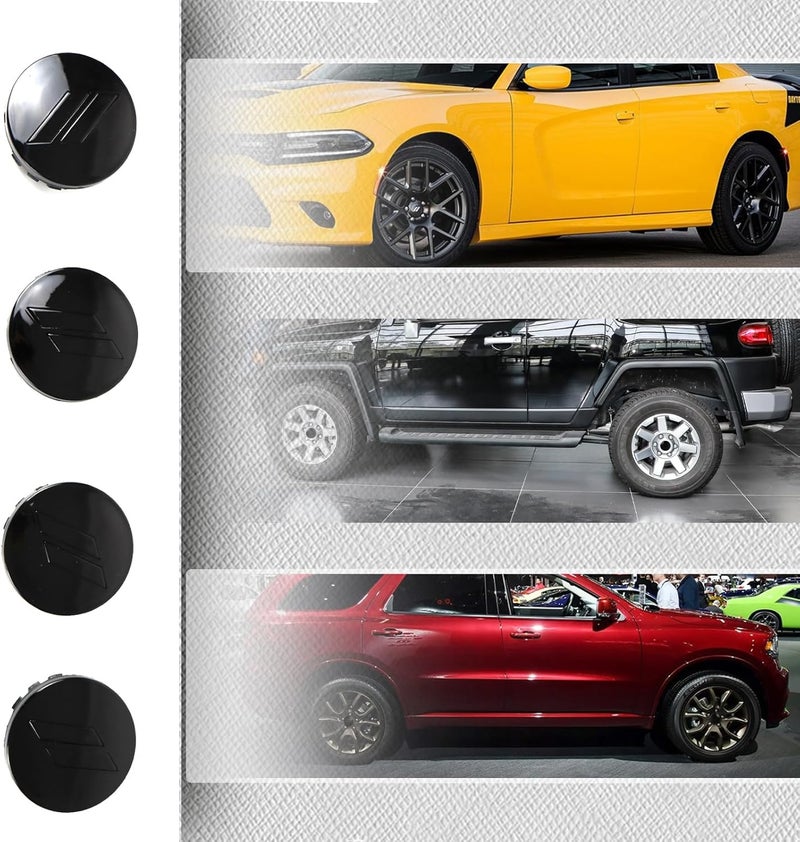 BINQIGOO 4pcs 63mm 2.5 inches Slash Wheel Center Cap Covers Fit for Dodge Charger Durango Dart 2015-2020 Jeep/Chrysler - Image 5